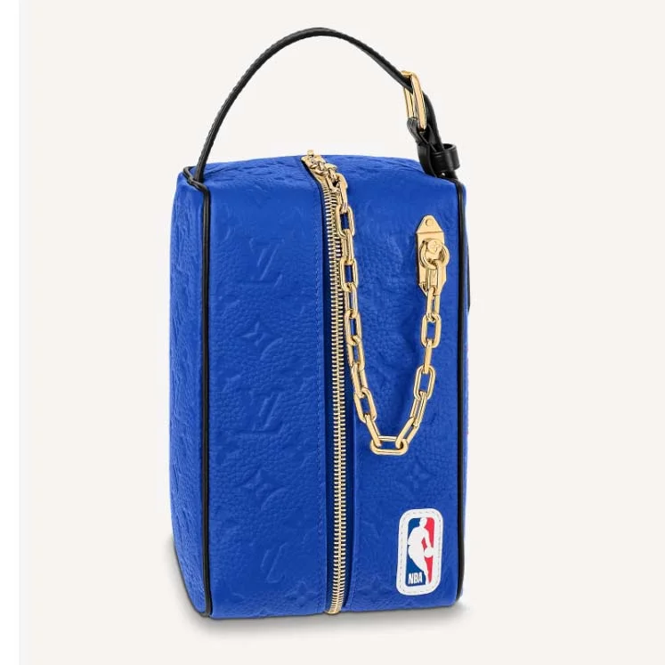 Stylish Christian Dior shoulder bags with a tassel - adorned zipperSmall - sized Louis Vuitton Pochette Metis bags for a compact carryLouis Vuitton LV Unisex LV x NBA Dopp Kit Blue Embossed Taurillon Leather