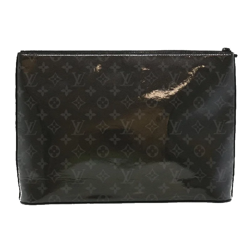 Christian Dior bags with a zip - top closure and multiple compartmentsLouis Vuitton bags with a front - zip pocket for small items like keysLOUIS VUITTON Eclipse Glaze Pochette Cosmos Clutch Bag M63373 LV Auth 30484A