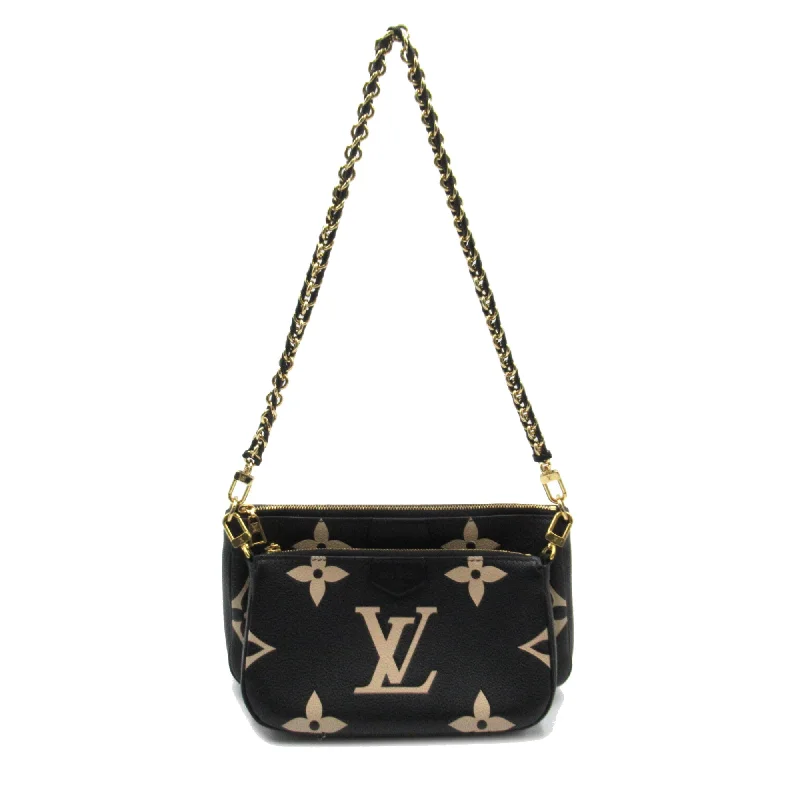 Christian Dior handbags with a detachable mirror for on - the - go touch - upsLouis Vuitton bags with a front - zip pocket for small items like keysLOUIS VUITTON Multi Pochette Accessoires Black Monogram empreinte leather M45777