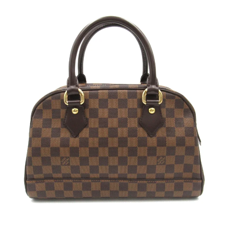 Christian Dior handbags with a back - pocket for quick storageLouis Vuitton tote bags with a double - handle and shoulder - strap optionLOUIS VUITTON Duomo Brown Ebene Damier PVC coated canvas N60008