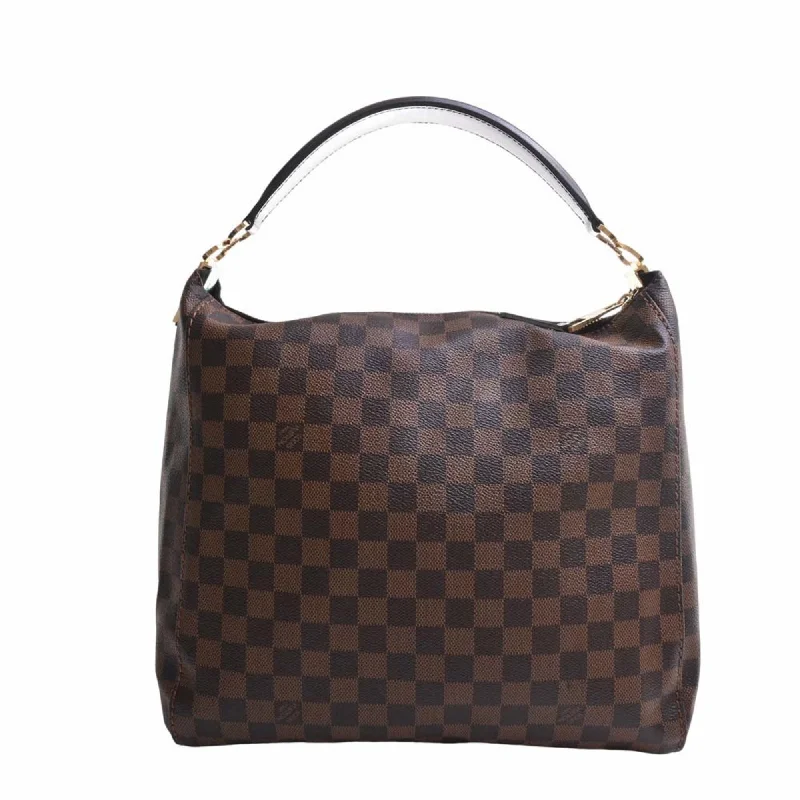 Christian Dior handbags with a snap - button closure and a decorative buckleLouis Vuitton backpacks with a sleek, minimalist design for styleLOUIS VUITTON Damier Portobello PM One Shoulder Bag N41184 Brown Women's