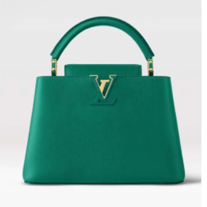 Christian Dior bags with a quilted pattern and gold - toned hardwareLouis Vuitton bags with a zip - around closure for enhanced securityLouis Vuitton LV Women Capucines BB Handbag Emeraude Green Taurillon Leather