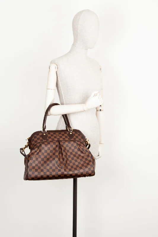 Christian Dior tote bags with a double - handle and shoulder - strap optionLouis Vuitton tote bags with a spacious interior and multiple pocketsLOUIS VUITTON 2010 Trevi Handbag Damier Ebene Canvas