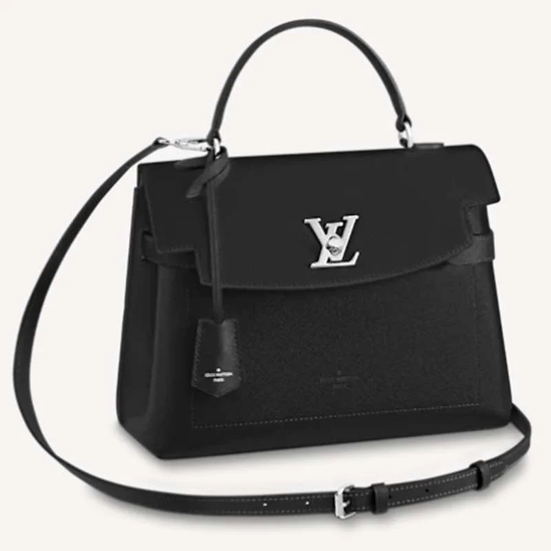 Christian Dior tote bags with a printed Dior logo on the frontLouis Vuitton Petite Malle bags with a hard - shell structure for uniquenessLouis Vuitton LV Women Lockme Ever MM Handbag Black Soft Grained Calfskin