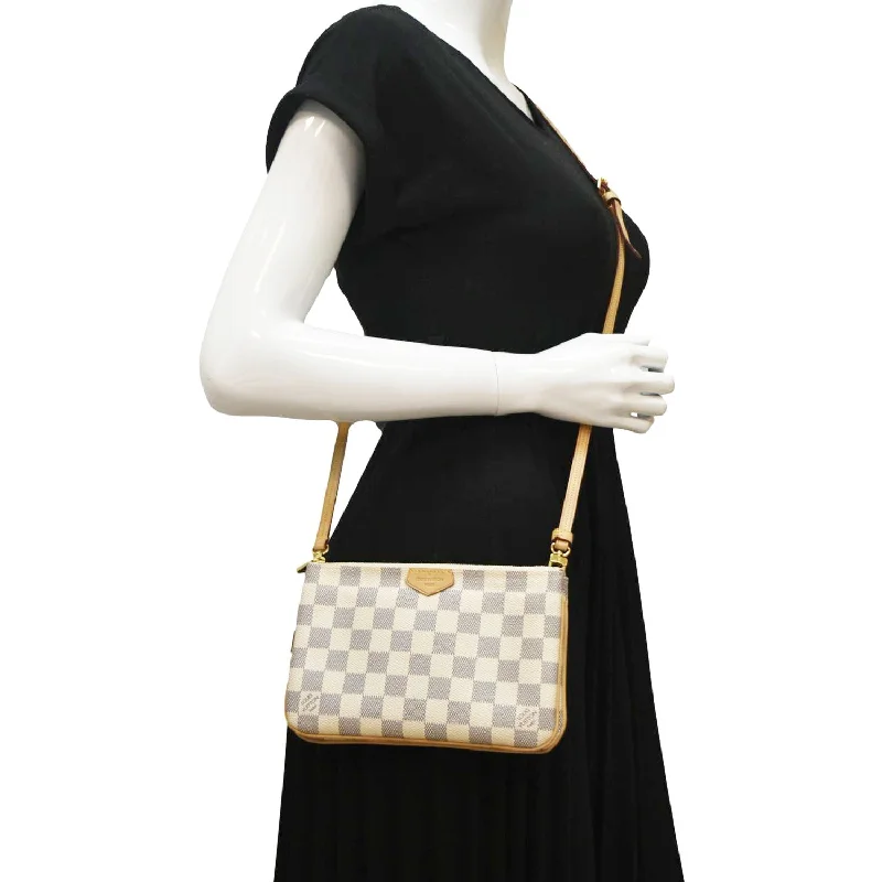 Fashion - forward Christian Dior tote bags for the modern womanLadies Louis Vuitton Capucines bags with gold - toned hardwareLOUIS VUITTON Double Zip Pochette Damier Azur Crossbody Bag Rose Ballerine