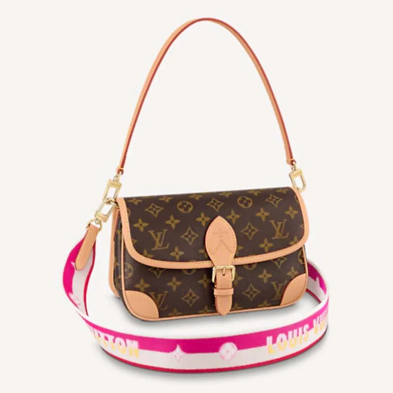 Trendsetting Christian Dior crossbody bags with a colorful strapSmall - sized Louis Vuitton Pochette Metis bags for a compact carryLouis Vuitton LV Women Diane Pink Monogram Coated Canvas Textile Lining