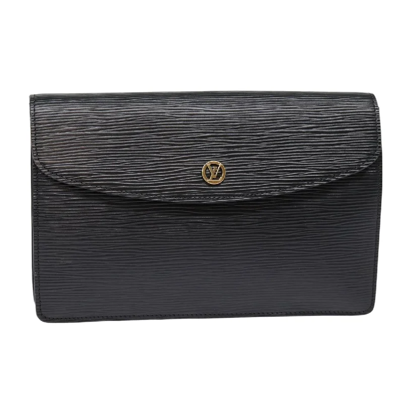 Christian Dior Saddle bags with a patent leather finish for a shiny lookLouis Vuitton Twist bags with a snakeskin - effect panel for a bold lookLOUIS VUITTON Epi Montaigne 23 Clutch Bag Black M52662 LV Auth 88630