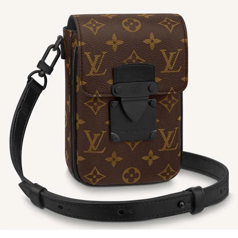 Christian Dior bags with a side - pocket for holding a water bottleLouis Vuitton Twist bags with a contrast - colored interior for visual interestLouis Vuitton LV Unisex S-Lock Vertical Wearable Wallet Monogram Macassar Coated Canvas