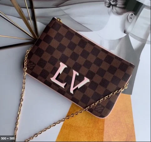 Luxury Christian Dior crossbody bags with a chain - link strapLouis Vuitton bags with a front - flap pocket for quick - access itemsLouis Vuitton Double Zip Pochette Damier Ebene Louis Vuitton Print