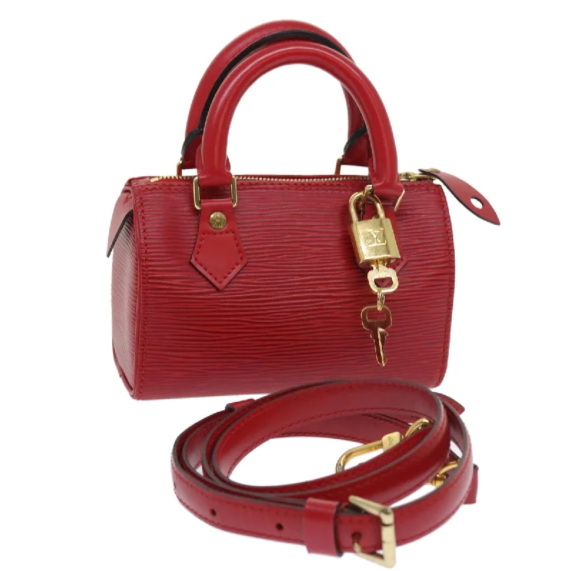 Christian Dior tote bags with a double - handle and shoulder - strap optionLouis Vuitton crossbody bags with a keychain holder for practicalityLOUIS VUITTON Epi Mini Speedy Hand Bag SPO 2way Red LV Auth 56797A