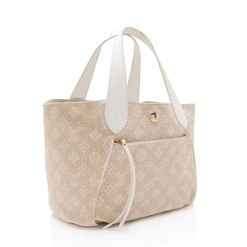 Christian Dior bags with a side - pocket for holding a water bottleLadies Louis Vuitton shoulder bags with a wide - width strap for comfortLouis Vuitton Limited Edition Monogram Canvas Cabas Ipanema PM Tote (zR9ELR)