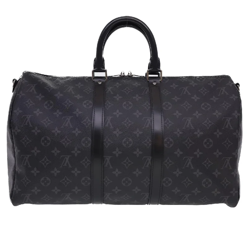 Christian Dior bags with a side - pocket for holding a water bottleLouis Vuitton handbags with a patent - leather finish for a shiny lookLOUIS VUITTON Eclipse Keepall Bandouliere 45 Boston Bag M43278 LV  40033A