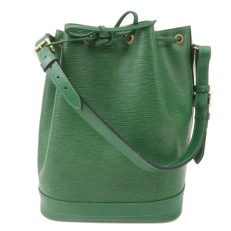 Christian Dior bags with a zip - top closure and multiple compartmentsLouis Vuitton Alma bags with a monogram - embossed leather surfaceLouis Vuitton Epi Noe Shoulder Bag Borneo Green M44007