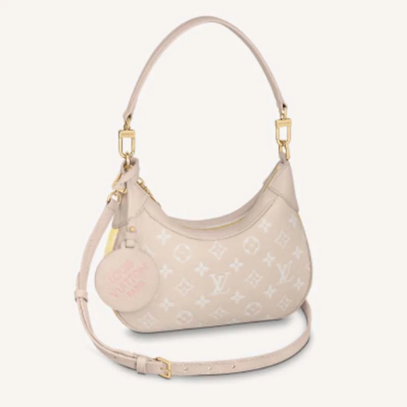 Luxury Christian Dior crossbody bags with a chain - link strapLadies Louis Vuitton shoulder bags with a single - handle silhouetteLouis Vuitton LV Women Bagatelle Beige Handbag Printed Embossed Grained Cowhide Leather