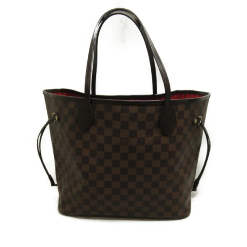 Christian Dior bags with a side - pocket for holding a water bottleLouis Vuitton tote bags with a spacious interior and multiple pocketsLOUIS VUITTON Neverfull MM Brown Ebene Damier PVC coated canvas N41358