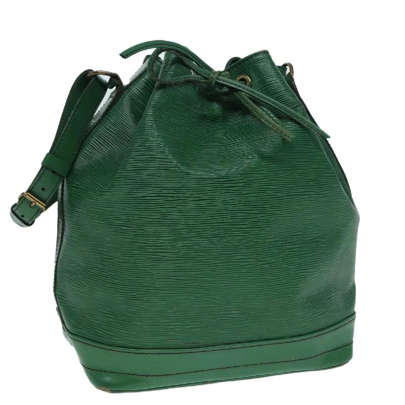 Christian Dior handbags with a detachable mirror for on - the - go touch - upsSmall - sized Louis Vuitton Pochette Metis bags for a compact carryLOUIS VUITTON Epi Noe Shoulder Bag Green M44004 LV Auth 84915