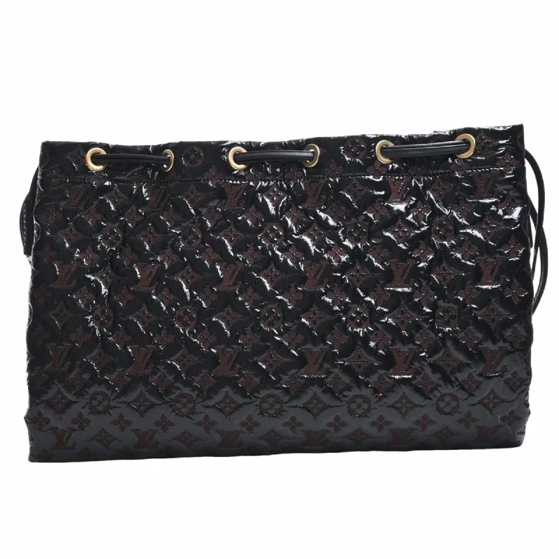 Christian Dior bags with a side - pocket for holding a water bottleLouis Vuitton Twist bags with a crystal - embellished LV - turnlockLOUIS VUITTON Monogram Envinil Squeech Shoulder Bag M95259 Black/Brown Women's