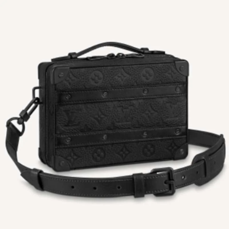 Christian Dior crossbody bags with a front - flap pocket for easy accessLouis Vuitton backpacks with a padded laptop compartment for travelLouis Vuitton LV Unisex Handle Soft Trunk Black Taurillon Monogram Calf Leather