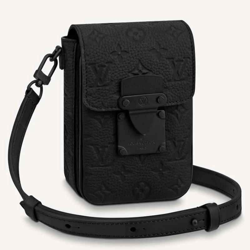 Trendsetting Christian Dior crossbody bags with a colorful strapLouis Vuitton tote bags with a printed LV logo on the front for brand visibilityLouis Vuitton LV Unisex S-Lock Vertical Wearable Wallet Black Taurillon Monogram Leather