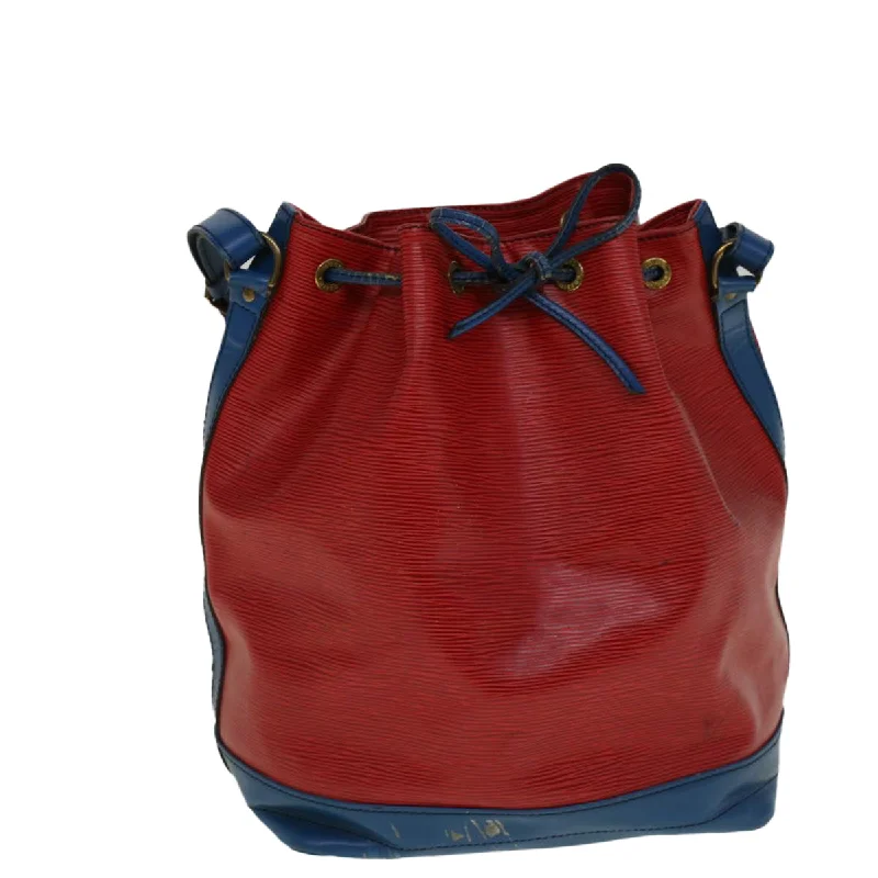 Christian Dior Saddle bags with a distressed leather finishLouis Vuitton crossbody bags with adjustable shoulder straps for comfortLOUIS VUITTON Epi Noe Shoulder Bag Bicolor Red Blue M44084 LV Auth 56553