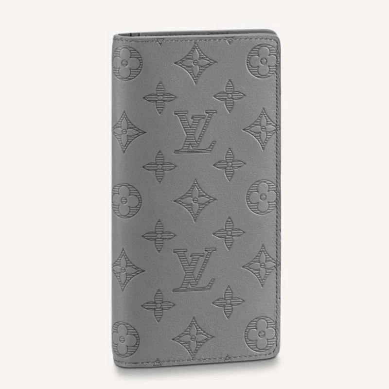 Christian Dior Saddle bags with a studded trim for a bold lookLouis Vuitton bags with a front - zip pocket for small items like keysLouis Vuitton LV Unisex Brazza Wallet Anthracite Gray Monogram Shadow Calf Cowhide