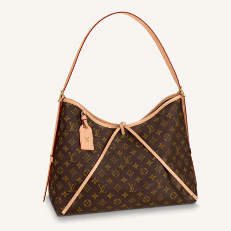 Stylish Christian Dior shoulder bags with a tassel - adorned zipperLouis Vuitton crossbody bags with a printed floral pattern for femininityLouis Vuitton Women LV CarryAll MM Handbag Brown Monogram Coated Canvas