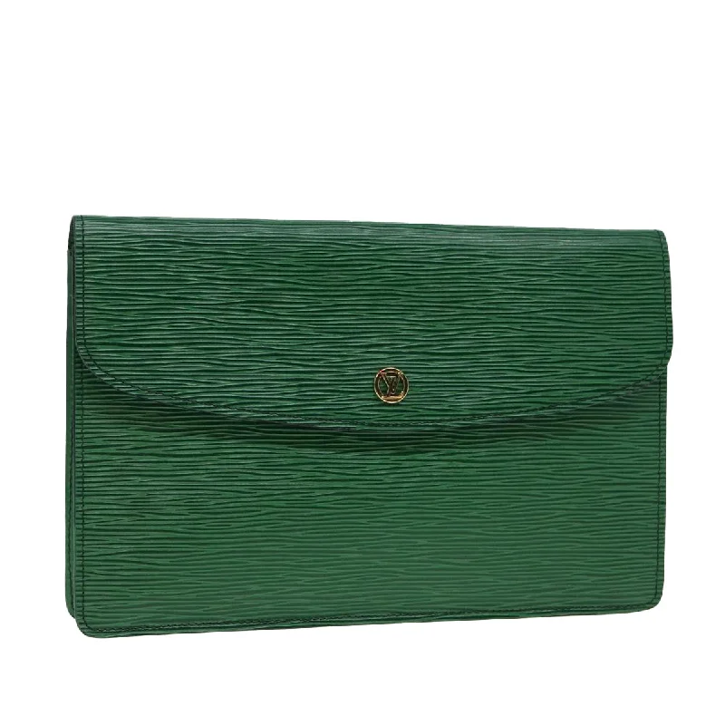 Christian Dior Saddle bags with a patent leather finish for a shiny lookSmall - sized Louis Vuitton Pochette Metis bags for a compact carryLOUIS VUITTON Epi Montaigne 27 Clutch Bag Green M52654 LV Auth 88397