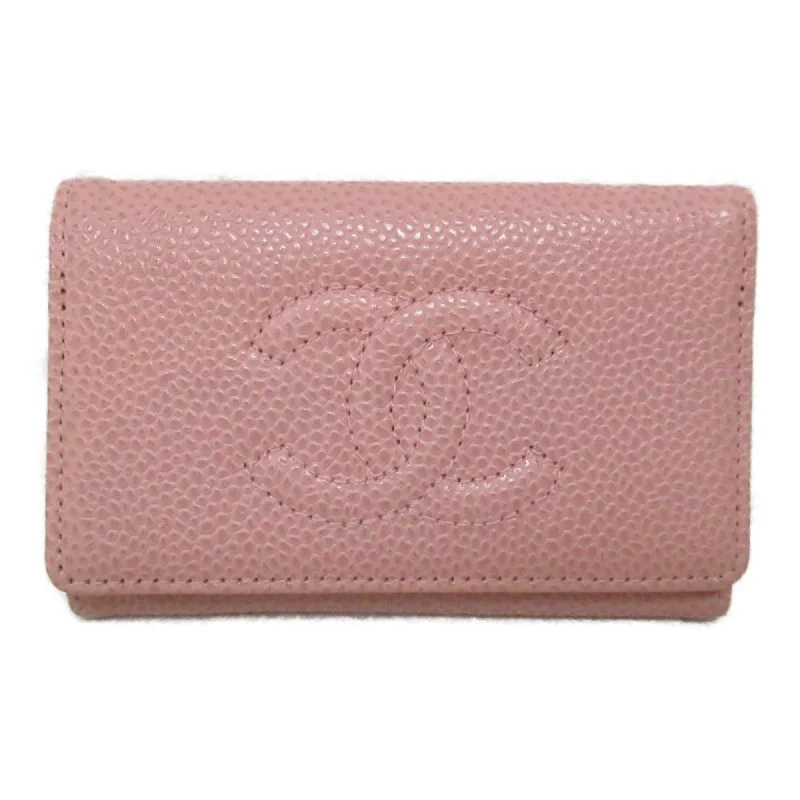 Chanel bags for women who love timeless fashionCHANEL 6 key holders Pink Caviar Skin (Grained Calf)