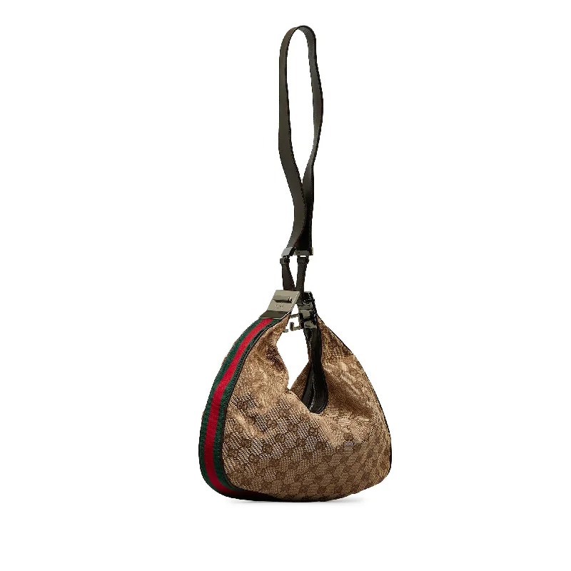 Gucci backpacks for women with a multi - pocket designGucci GG Canvas Web Shoulder Bag (bPA5xC)