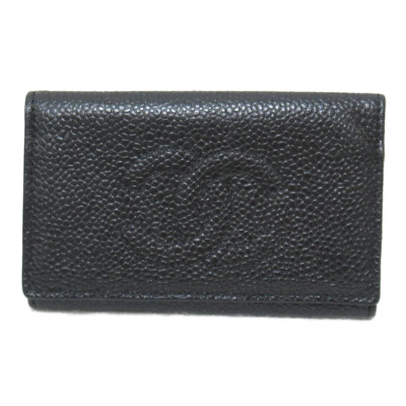 Chanel bags perfect for everyday elegCHANEL 6 key holders Black Caviar Skin (Grained Calf) A01439