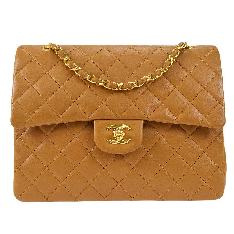 Chanel bags sale 2025Chanel 1989-1991 Tall Classic Double Flap Medium Camel Lambskin