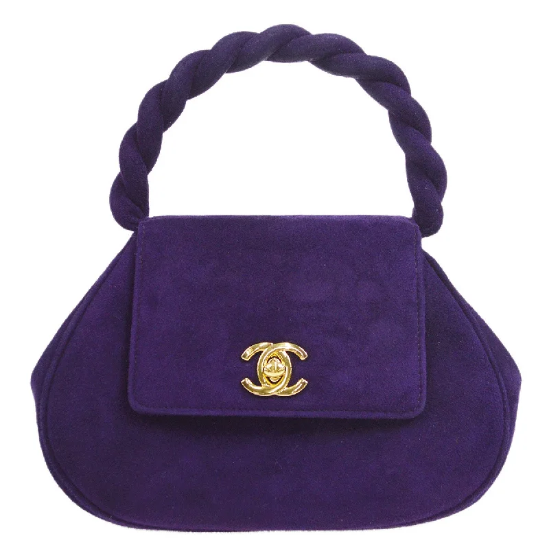 Chanel bags for women who appreciate fine craftsmanshipCHANEL * 1996-1997 Handbag Purple Suede