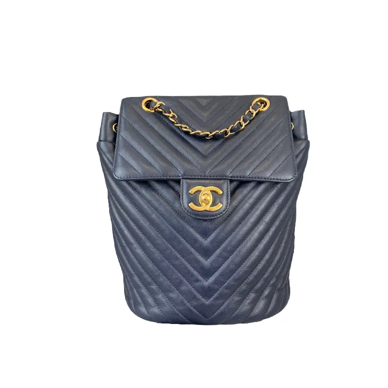 Chanel Luxury Handbag for High - End EventsSmall Chevron Urban Spirit Blue GHW