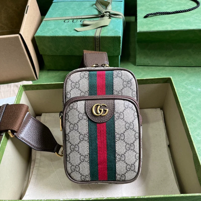 Women Gucci Sylvie bags with a crystal - embellished web stripeBC - GUCCI BAGS - 083