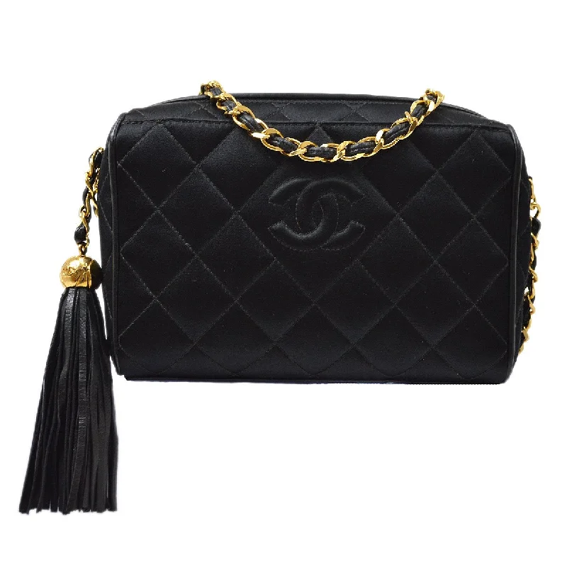 Chanel bags with exclusive seasonal releasesChanel 1994-1996 Black Satin Diamond Camera Bag Mini