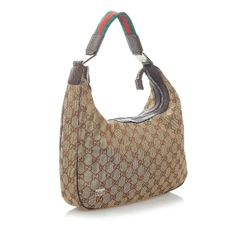 Women Gucci bags with a detachable mobile phone holderGucci GG Canvas Web Shoulder Bag (33463)