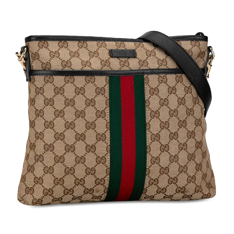 Ladies Gucci shoulder bags with a magnetic - closure flapGucci GG Canvas Web Crossbody Bag p1ytZD)