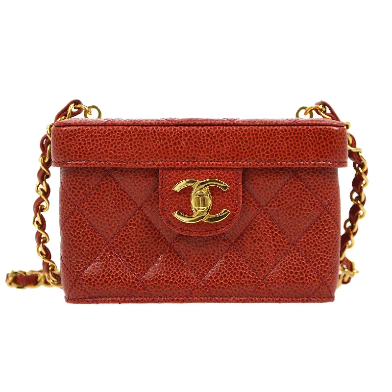 Chanel bags for women with minimalist styleCHANEL * 1991-1994 Shoulder Bag Micro Red Caviar