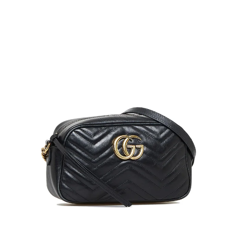 Women Gucci Sylvie bags with a leather - wrapped handleGucci Small GG Marmont Crossbody (SHG-NQmH55)