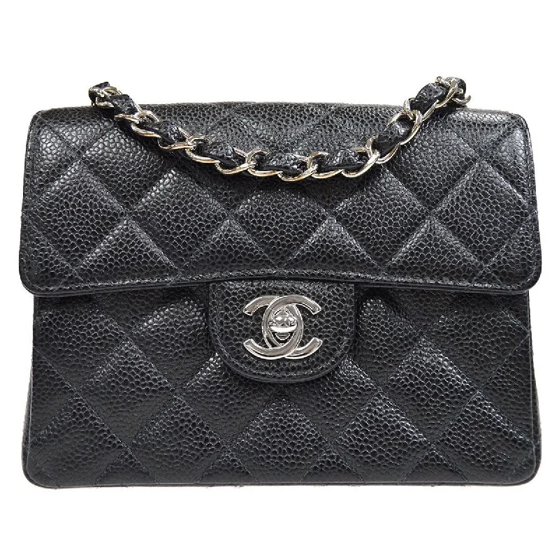 Chanel bags with the perfect balance of luxury and functionalityCHANEL 2000-2001 Mini Classic Square Flap SHW