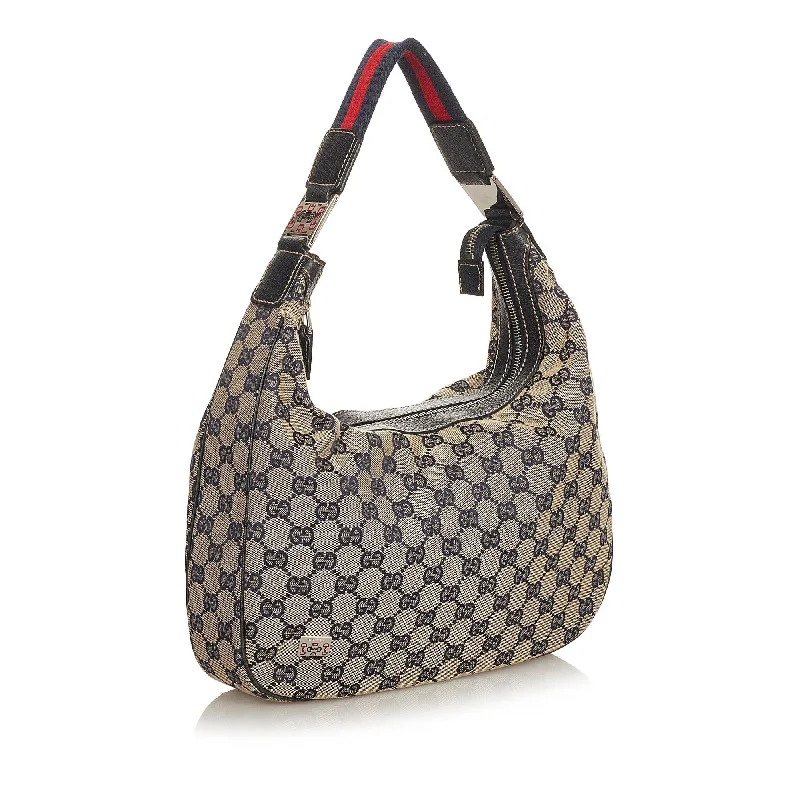 Ladies Gucci handbags with a detachable coin purse insideGucci GG Canvas Web Shoulder Bag (25489)