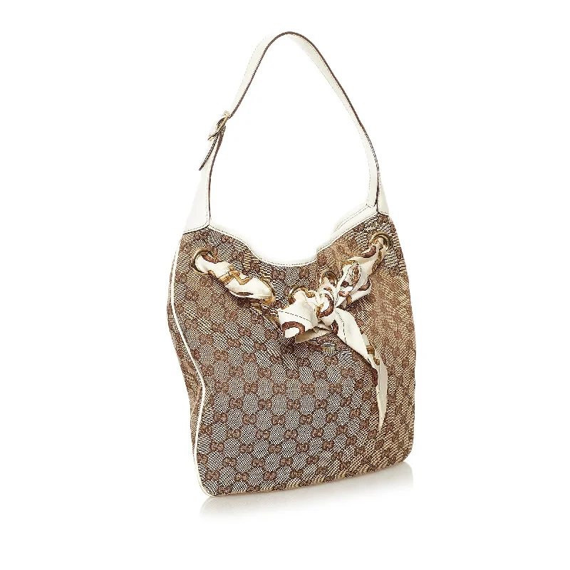 Gucci Marmont bags for women with a snakeskin - effect panelGucci GG Canvas Positano Hobo Bag (34348)