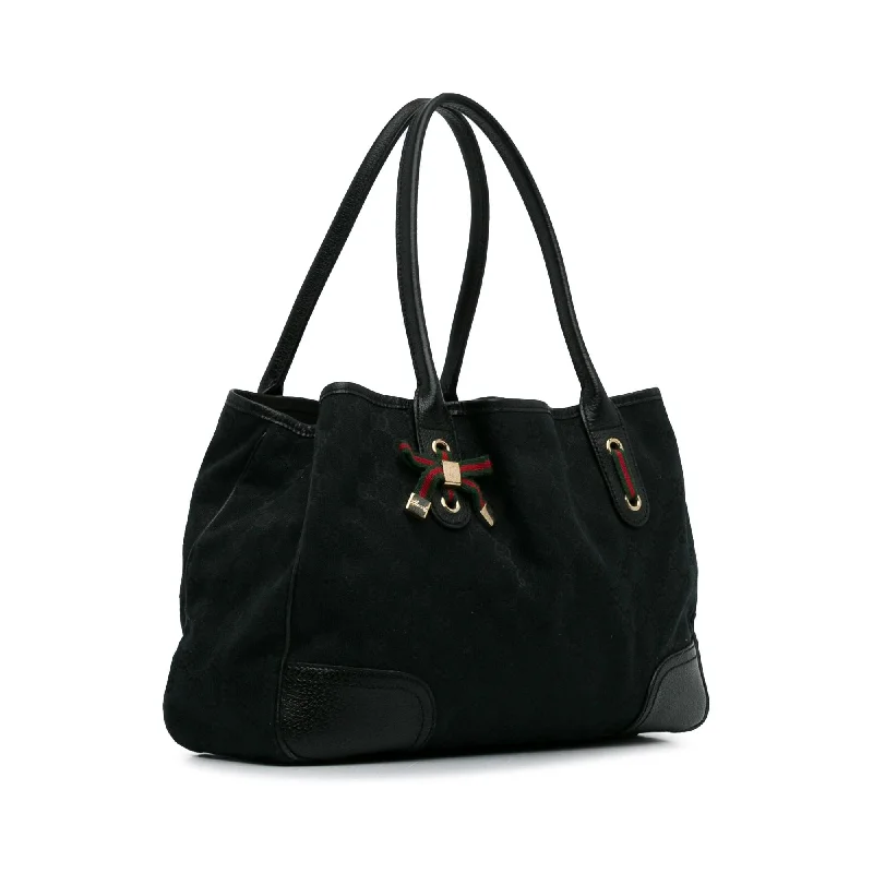 Women Gucci bags with interlocking G hardware for a classic lookGucci GG Canvas Princy Tote (6LK1oD)