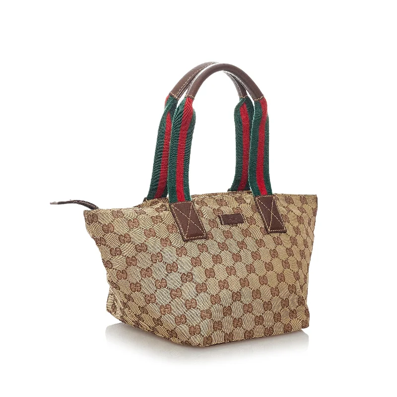 Small - sized Women Gucci shoulder bags for evening outingsGucci GG Canvas Web Handbag (27475)