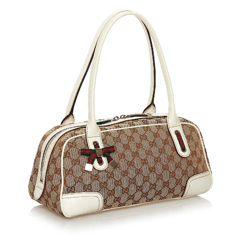 Gucci handbags for women with a back - zip pocketGucci GG Canvas Princy Shoulder Bag (33360)