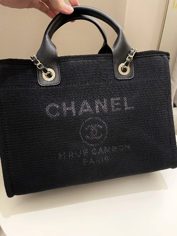 Chanel bags that pair perfectly with any outfitChanel Deauville Shopper Tote Black