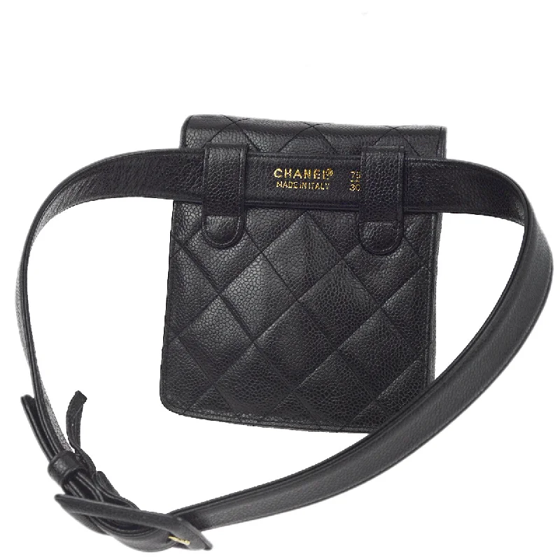 Chanel Vintage Inspired Handbag for Retro LoversChanel Black Caviar Belt Bum Bag #75/30