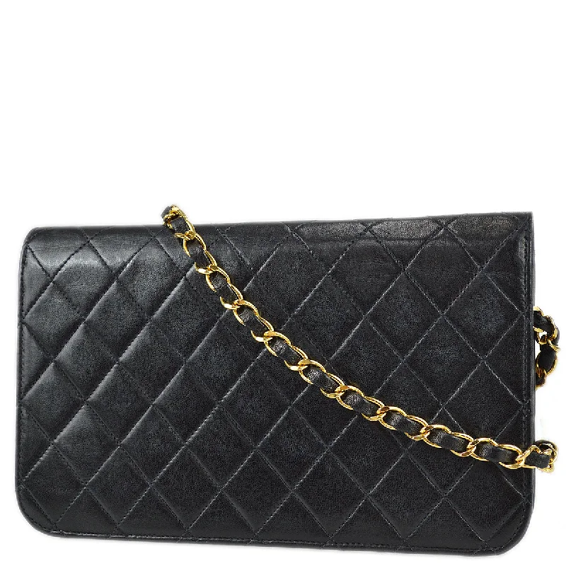 Chanel bags perfect for everyday elegChanel 1996-1997 Black Lambskin Pushlock Small Full Flap Shoulder Bag