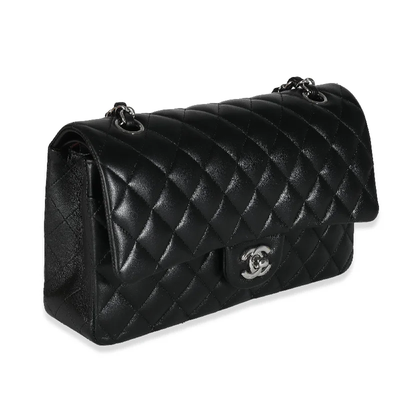 Chanel Lightweight Handbag for Daily ErrandsCHANEL Black Quilted Lambskin Medium Classic Double Flap Bag