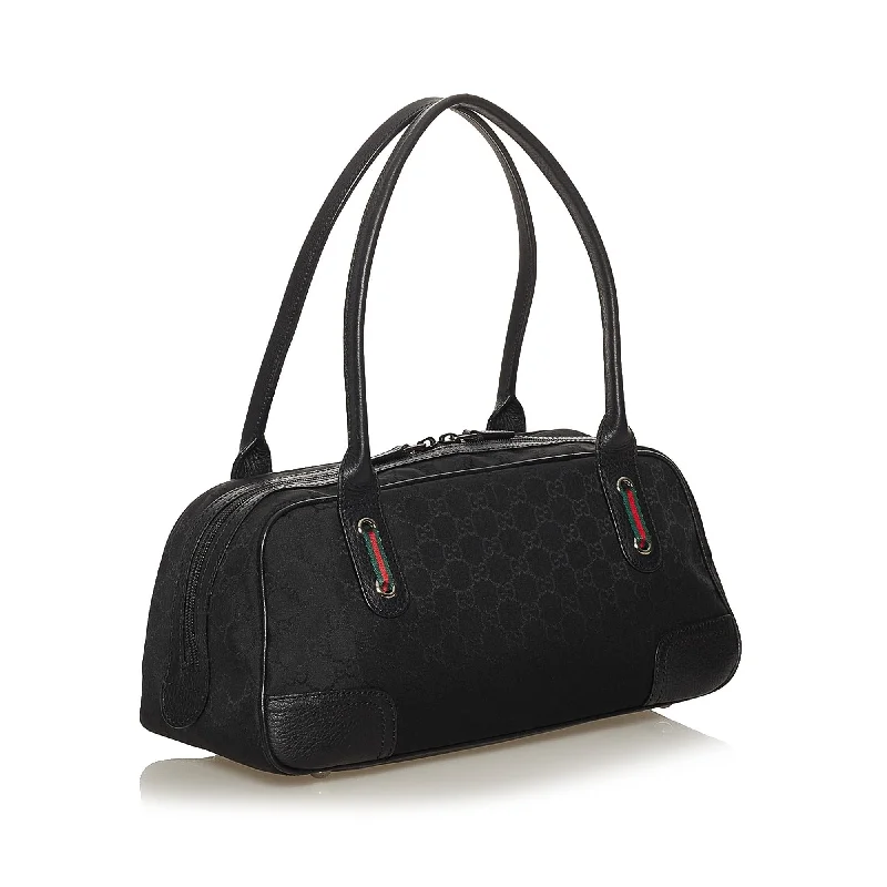 Women Gucci Sylvie bags with a leather - wrapped handleGucci GG Canvas Princy Shoulder Bag (29154)